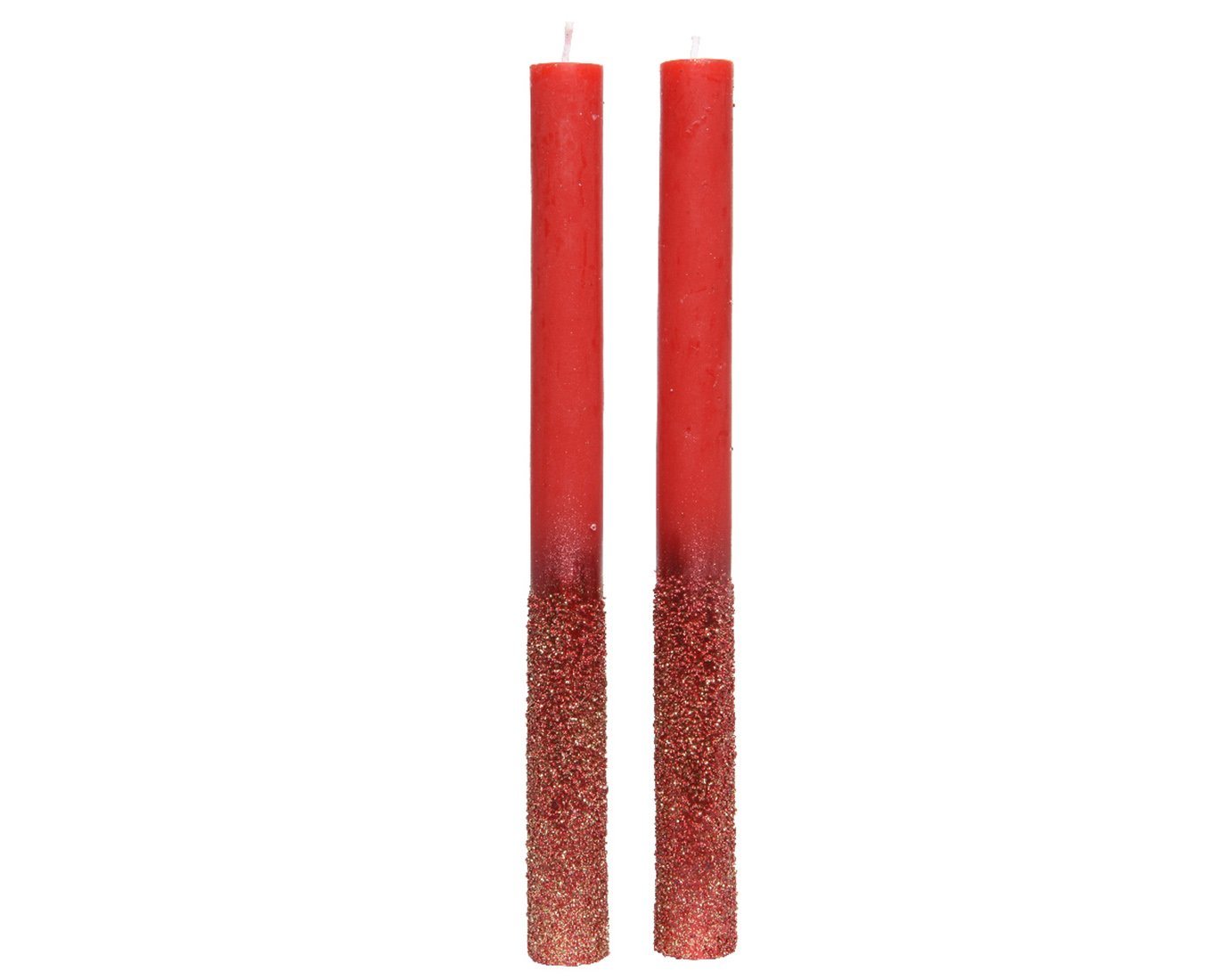 Kaemingk Spitzkerze, Stabkerzen mit Glitzer 25cm Wachs 2er Set - Weihnachtsrot Kaemingk Spitzkerze, Stabkerzen mit Glitzer 25cm Wachs 2er Set - Weihnachtsrot von Kaemingk