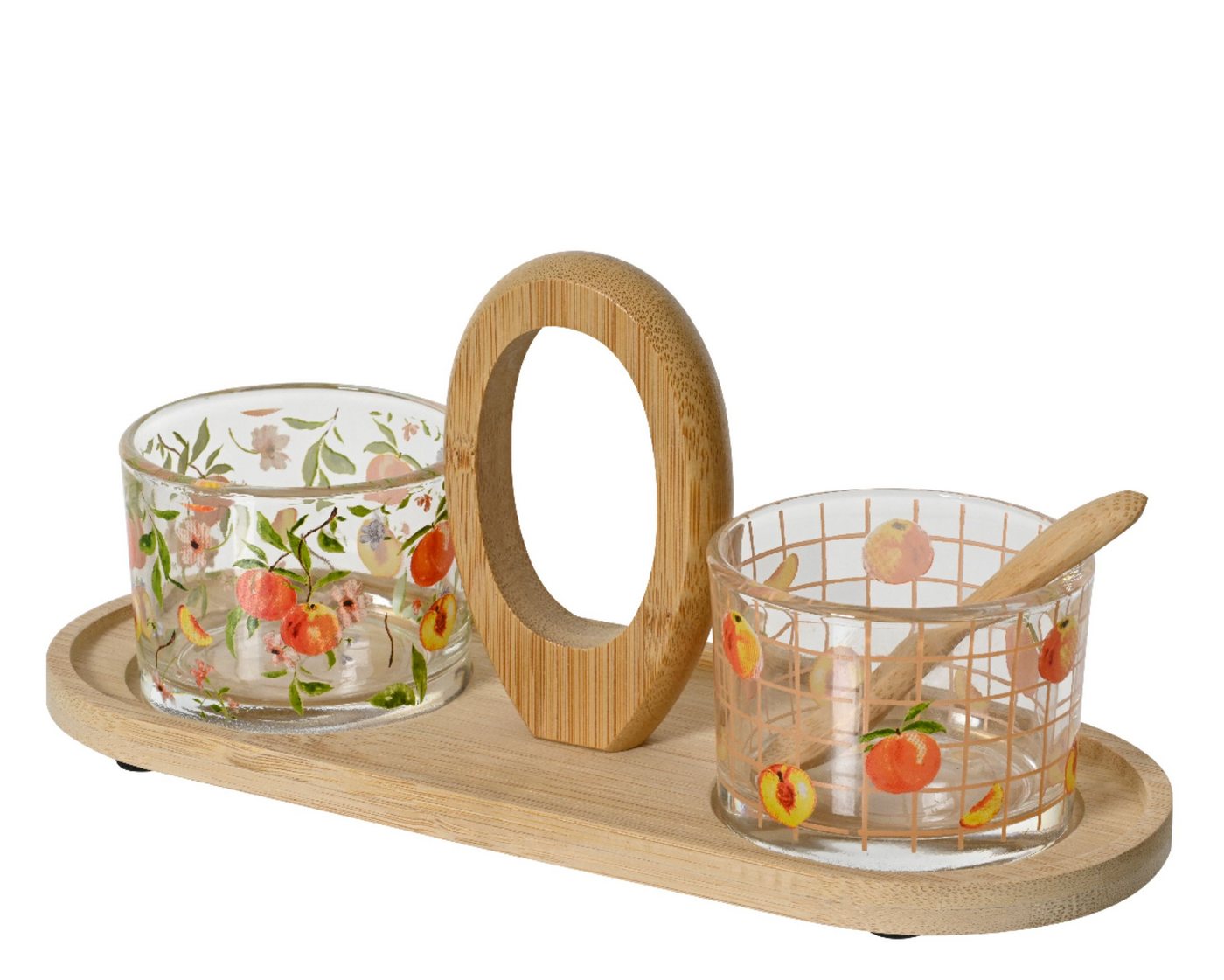 Decoris season decorations Tapas-Schale, Bambus, Servierschalen mit Serviertablett 23x9cm Glas Bambus Set Decoris season decorations Tapas-Schale, Bambus, Servierschalen mit Serviertablett 23x9cm Glas Bambus Set von Decoris season decorations