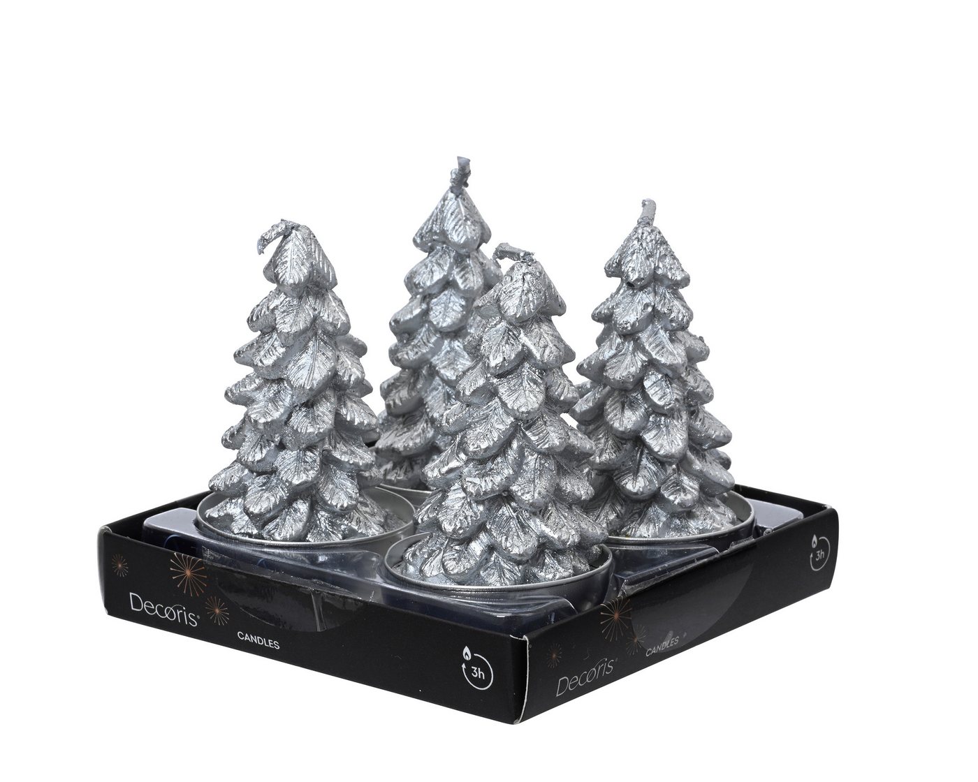 Kaemingk Teelicht, Teelichter Kerzen Paraffin 7cm Tannenbaum Form 4er Set Silber Kaemingk Teelicht, Teelichter Kerzen Paraffin 7cm Tannenbaum Form 4er Set Silber von Kaemingk