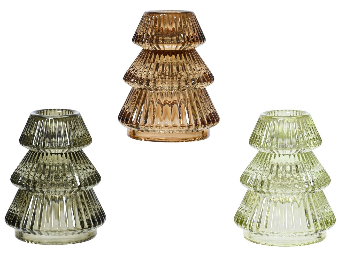 Decoris season decorations Teelicht Teelichthalter Glas mehrfarbig sortiert 8cm (1 Stück) von Decoris season decorations