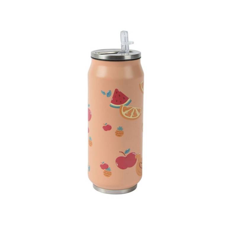 Decoris season decorations Trinkflasche Trinkflasche - Fruchtmotiv - aus Edelstahl - ca. 18 cm - 1 Stück von Decoris season decorations