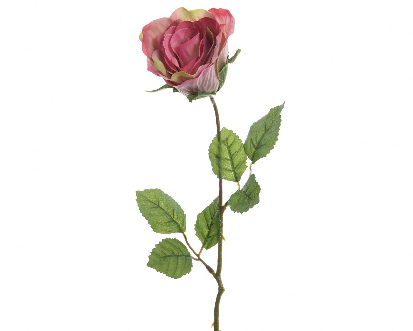 Kunstblume, Decoris season decorations, Künstliche Rose mit Stiel 45cm Polyester - Hellrosa von Decoris season decorations