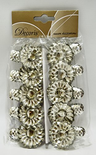 Christbaum Kerzenhalter zum Anclipsen, 10-er Packung, silber, Baumkerzen von Decoris