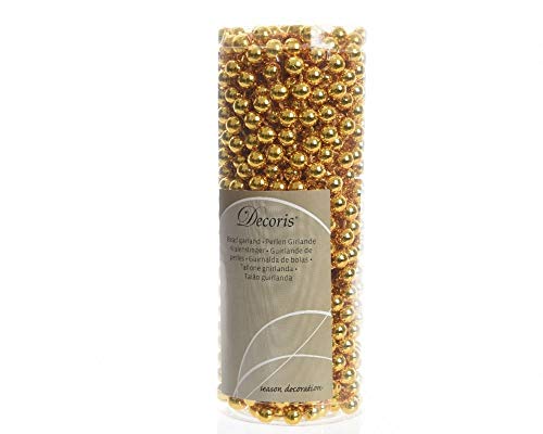 Decoris 566 Perlenkette gold, Kunststoff, 8mm x 10m von Decoris