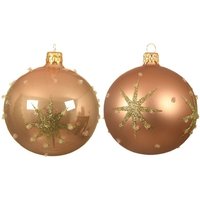 Decoris - Assortierte karamellfarbene Weihnachtskugel mit geprägtem Stern ø 8 cm Decoris - Assortierte karamellfarbene Weihnachtskugel mit geprägtem Stern ø 8 cm von Decoris