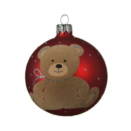 Decoris Christbaumkugel aus Glas Teddybär rot 8 cm - Hängend - Weihnachten Decoris Christbaumkugel aus Glas Teddybär rot 8 cm - Hängend - Weihnachten von Decoris