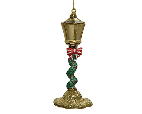 Decoris Christbaumschmuck Glas Laterne 12cm Wegeleuchte Weihnachtskugeln Gold von Decoris