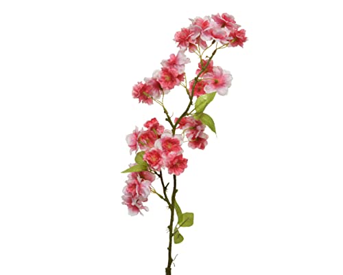 Decoris Kunstblumen Blütenzweig 79cm Kirschblüten Zweig künstliche Blumen Seidenblumen Kunstzweige rosa von Decoris