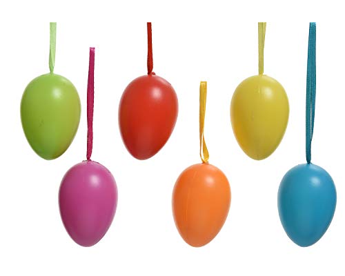 Decoris Ostereier zum Aufhängen 6cm x 6 Stück bunt Mix Kunststoff Hängedeko Osterdeko Decoris Ostereier zum Aufhängen 6cm x 6 Stück bunt Mix Kunststoff Hängedeko Osterdeko von Decoris