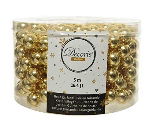 Decoris Perlenkette 14mm x 5 Meter Weihnachtsbaum Deko Christbaumschmuck Gold Decoris Perlenkette 14mm x 5 Meter Weihnachtsbaum Deko Christbaumschmuck Gold von Decoris