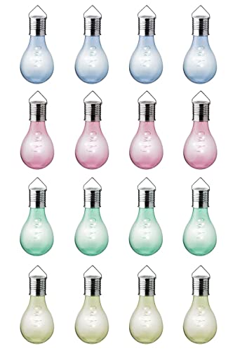 Decoris Solar Gartenleuchten 8x14cm 16er Set LED Glühbirne Solarleuchten Balkon Außen Solarlampen Hängend Decoris Solar Gartenleuchten 8x14cm 16er Set LED Glühbirne Solarleuchten Balkon Außen Solarlampen Hängend von Decoris