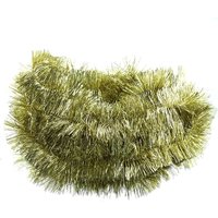 Weihnachtsdeko Lametta - Girlande Goldfarben 2,7 Meter - Kunststoff von Decoris