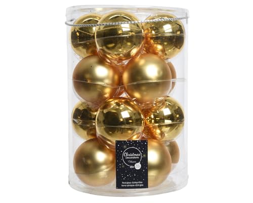 Decorist Christbaumkugeln Gold Glanz & Matt - 16 Stück Glas 8 cm Durchmesser - 16 STK. a 8 cm Decorist Christbaumkugeln Gold Glanz & Matt - 16 Stück Glas 8 cm Durchmesser - 16 STK. a 8 cm von Decoris