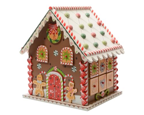 Kaemingk Buntes Adventskalender Knusperhäuschen aus Holz Kaemingk Buntes Adventskalender Knusperhäuschen aus Holz von Decoris