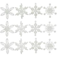 Kaemingk Weihnachtsanhänger Schneeflocke weiß mit Glitter Kaemingk Weihnachtsanhänger Schneeflocke weiß mit Glitter von Decoris