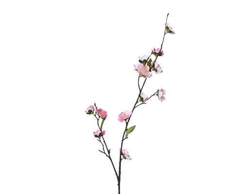 Künstlicher Kirschblütenzweig 70cm - Kunstzweig Kirschblüte - Kirschzweige Blütenzweig Dekozweige - Kunstblumen Deko Zweig - Hochzeitsdeko Frühlingsdeko Osterdeko - Rosa von Decoris