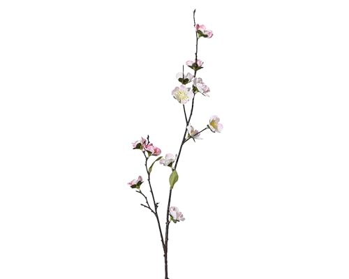 Künstlicher Kirschblütenzweig 70cm - Kunstzweig Kirschblüte - Kirschzweige Blütenzweig Dekozweige - Kunstblumen Deko Zweig - Hochzeitsdeko Frühlingsdeko Osterdeko - Zartrosa von Decoris