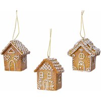 Polyresin-Haus 3 verschiedene Design-Häuser 7cm Polyresin-Haus 3 verschiedene Design-Häuser 7cm von Decoris