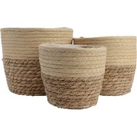 Satz von 3 Jutekörben ø20 20x20x17cm Satz von 3 Jutekörben ø20 20x20x17cm von Decoris