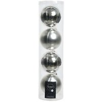 Weihnachtskugeln zum Hängen im Glas 10 cm Silber. 4er-Set Weihnachtskugeln zum Hängen im Glas 10 cm Silber. 4er-Set von Decoris