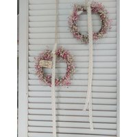Fenster/Wanddeko 2Er Set Schleierkraut Rosatrockenblumen Durchmesser 18 cm von DecoritKreationen
