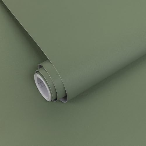 Decoroom Klebefolie Selbstklebende Matt Dunkelgrün 60X500cm Wasserdicht Möbelfolie Küchenschrank Tischplatten Wand Schutzfolie Dekorfolie von Decoroom