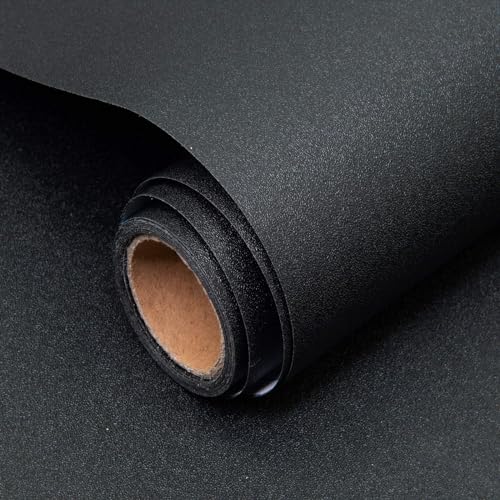 Decoroom Klebefolie Selbstklebende Matt Schwarze 60X1000cm Wasserdicht Möbelfolie Küchenschrank Tischplatten Wand Schutzfolie DIY Dekorfolie von Decoroom