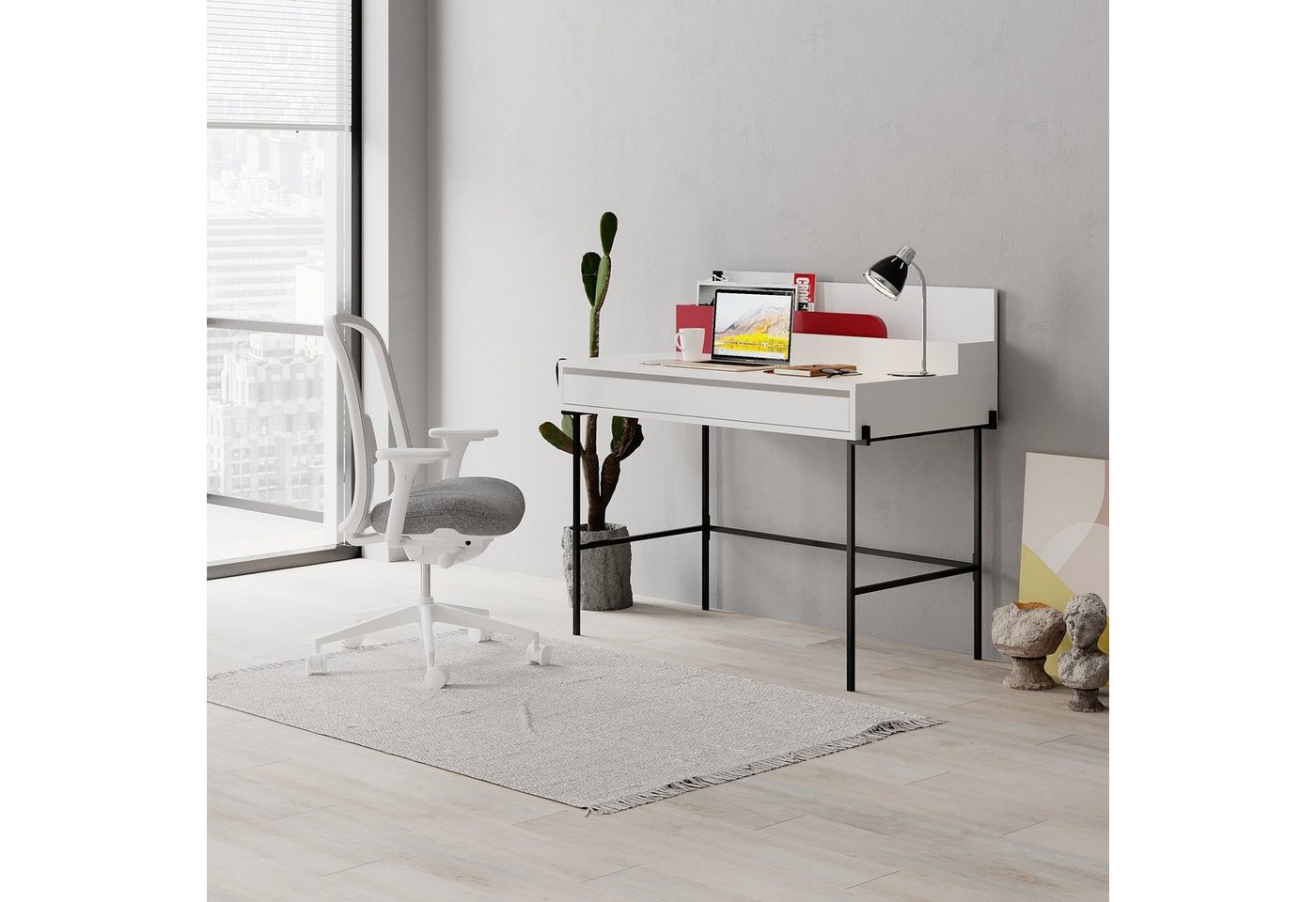 Decortie Arbeitstisch Leila (1 tisch), Moderner Arbeitstisch/Schreibtisch, 110 x 60 x 101 cm von Decortie