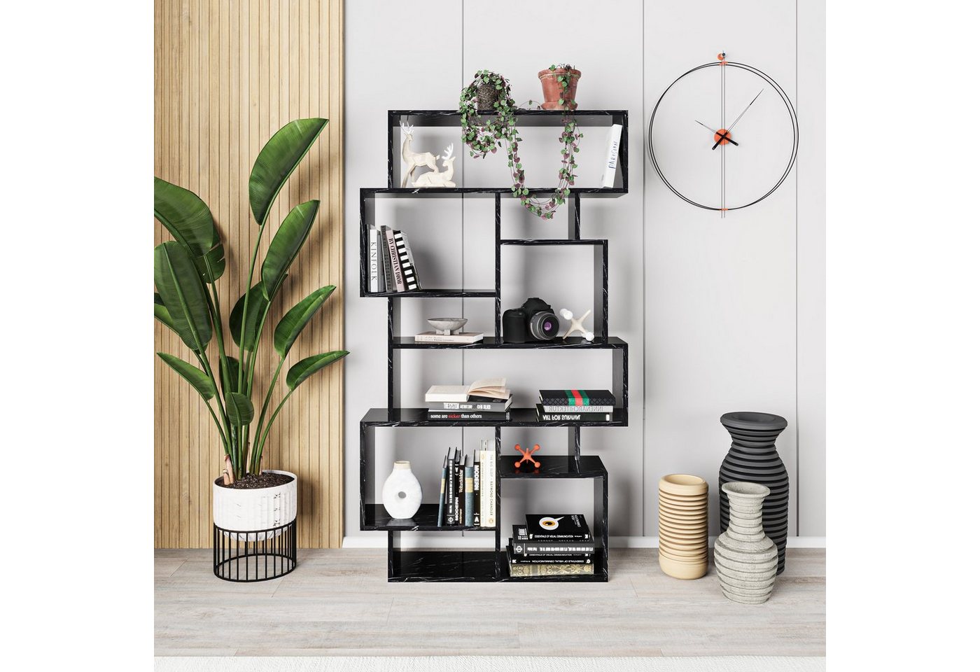 Decortie Bücherregal Karmato, Modernes Bücherregal Display Unit, 96 x 25,5 x 168,5 cm Decortie Bücherregal Karmato, Modernes Bücherregal Display Unit, 96 x 25,5 x 168,5 cm von Decortie