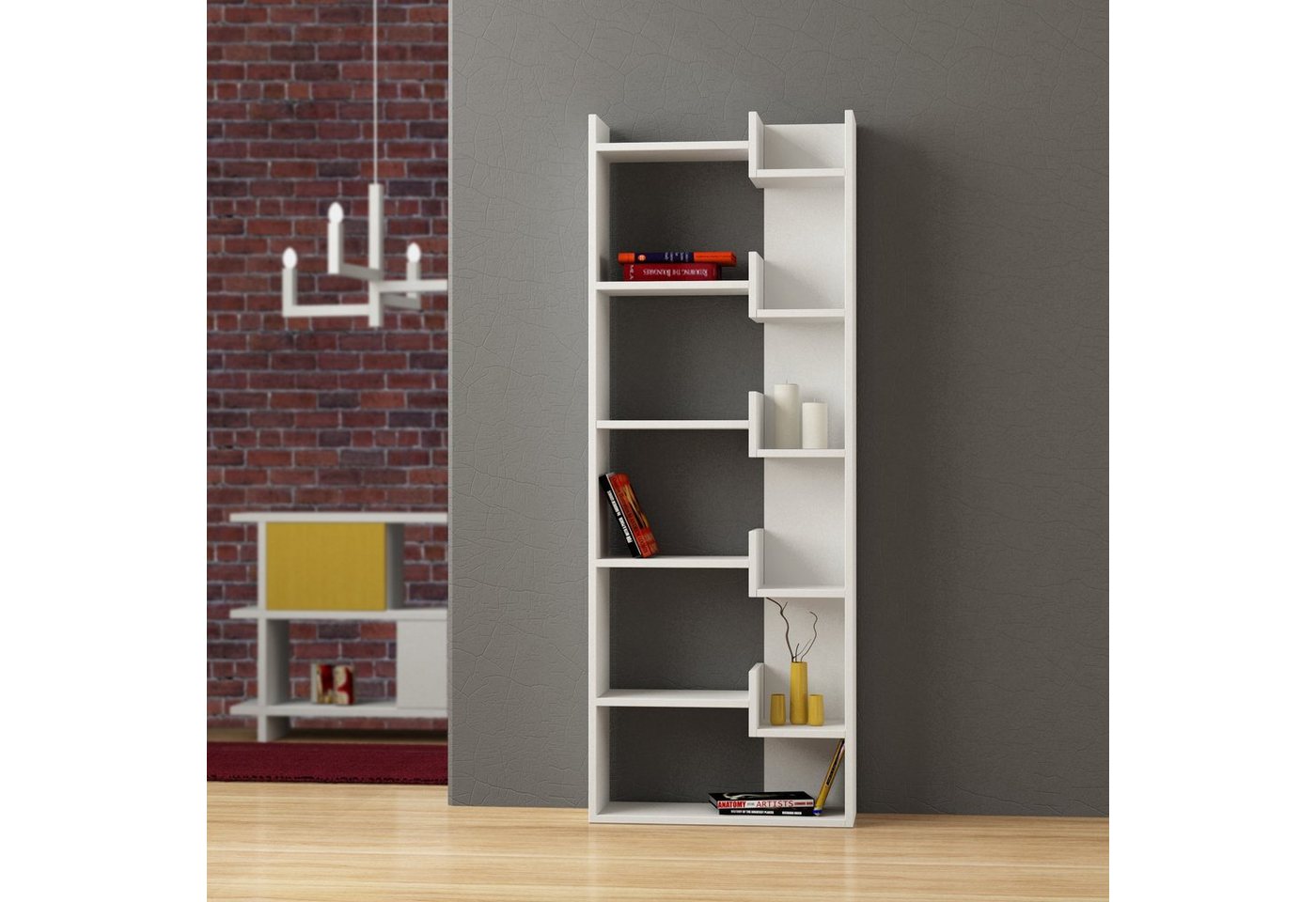 Decortie Bücherregal Oppa, Modernes Bücherregal, Display Unit, 60,5 x 22 x 162,4 cm von Decortie