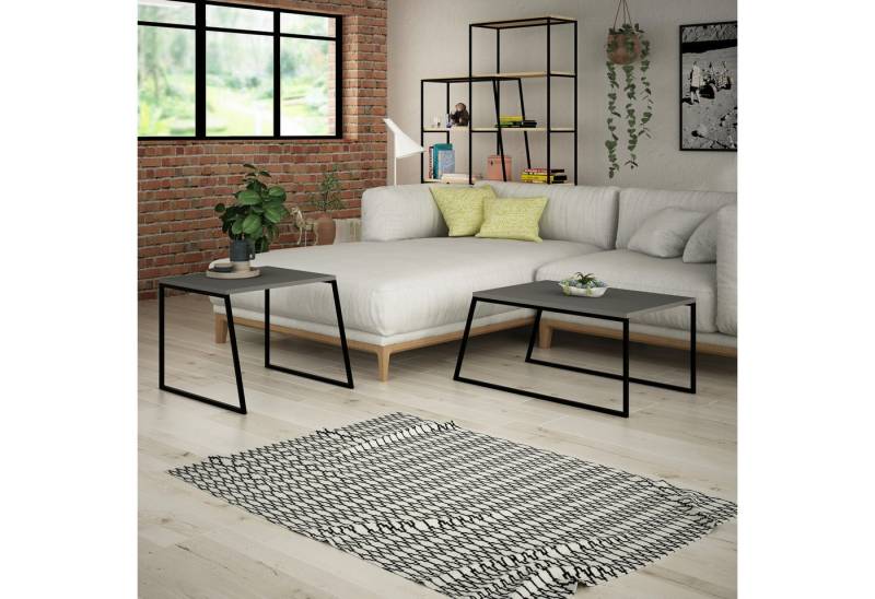 Decortie Couchtisch Pal (2er Set), Moderner Couchtisch, 88 x 50 x 38 cm von Decortie