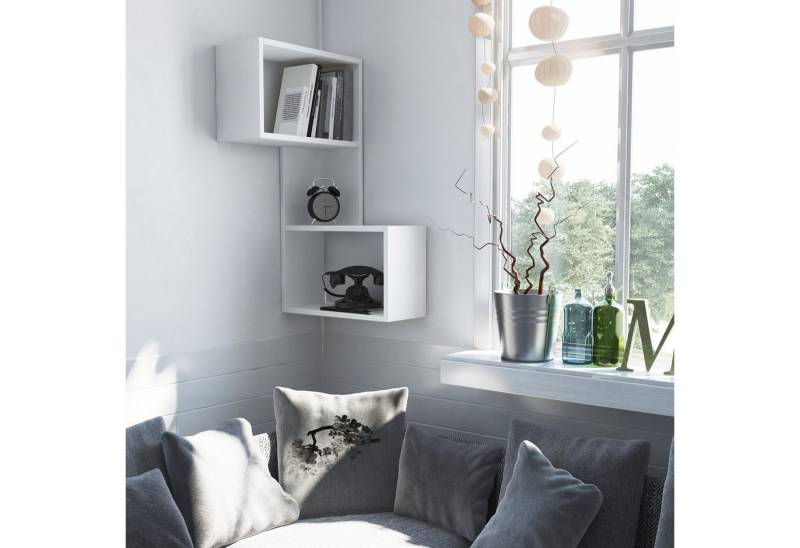 Decortie Eckregal Part, Modernes Wandregal, 67 x 47 x 82 cm von Decortie