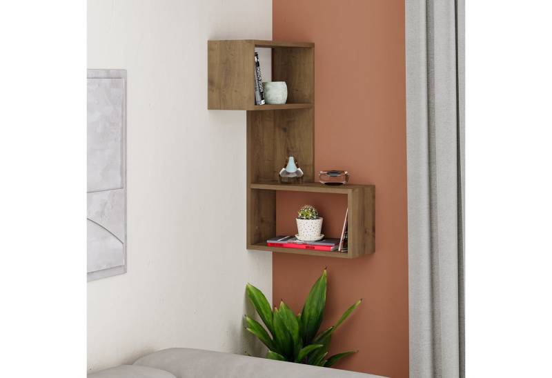 Decortie Eckregal Part, Modernes Wandregal, 67 x 47 x 82 cm von Decortie