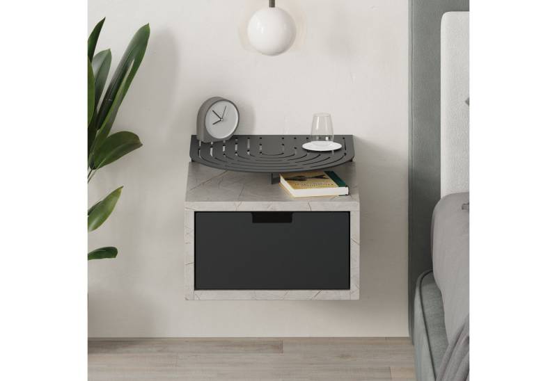 Decortie Nachttisch Oslo, Moderner Nachttisch, 33,3 x 23,9 x 33 cm Decortie Nachttisch Oslo, Moderner Nachttisch, 33,3 x 23,9 x 33 cm von Decortie