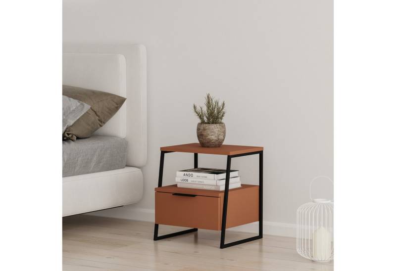 Decortie Nachttisch Pal mit Schubladen Kommode 45 x 40 x 50 cm (1 Kommode), Moderner Nachttisch,Kommode 45 x 40 x 50 cm von Decortie