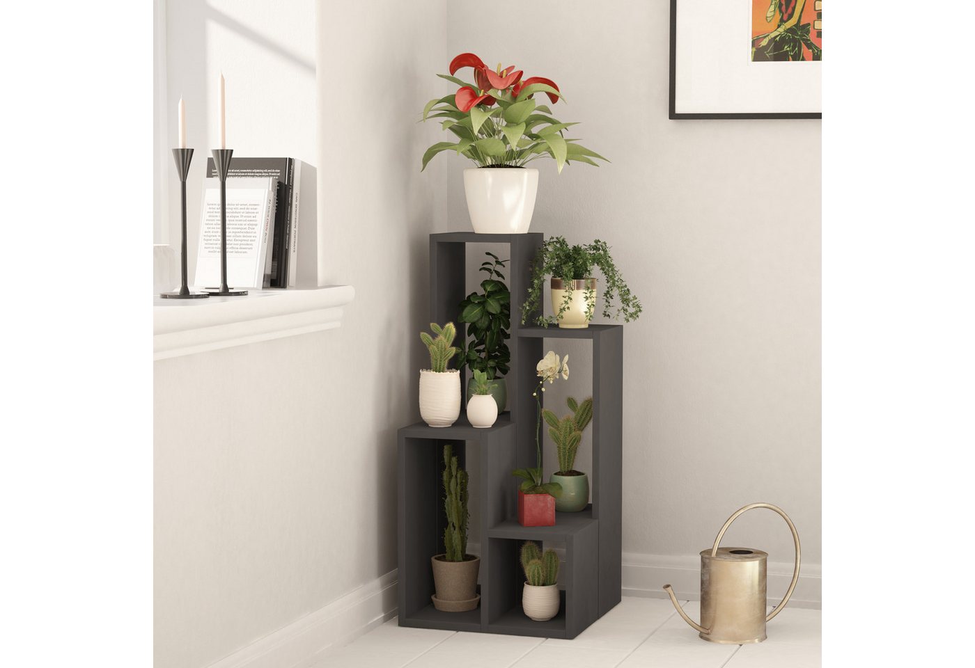Decortie Regal Sule, Moderner Pflanzenständer, Mehrzweck, 42 x 20 x 89 cm Decortie Regal Sule, Moderner Pflanzenständer, Mehrzweck, 42 x 20 x 89 cm von Decortie