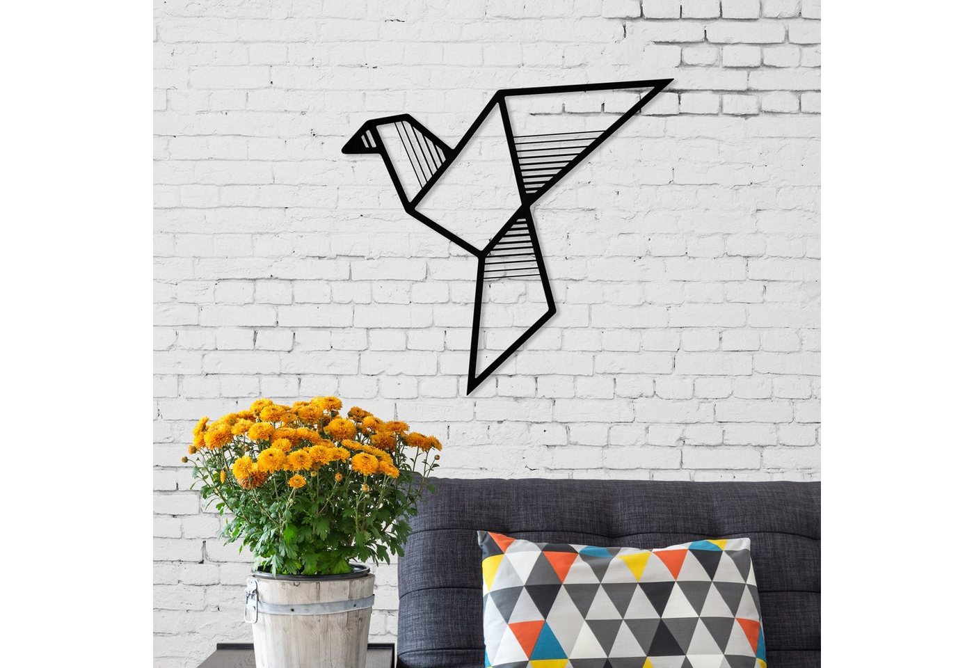 Decortie Wanddekoobjekt METALL NO.14 FLY (1 Stück), Dekorativ im Wohnzimmer,47 x 49 cm von Decortie