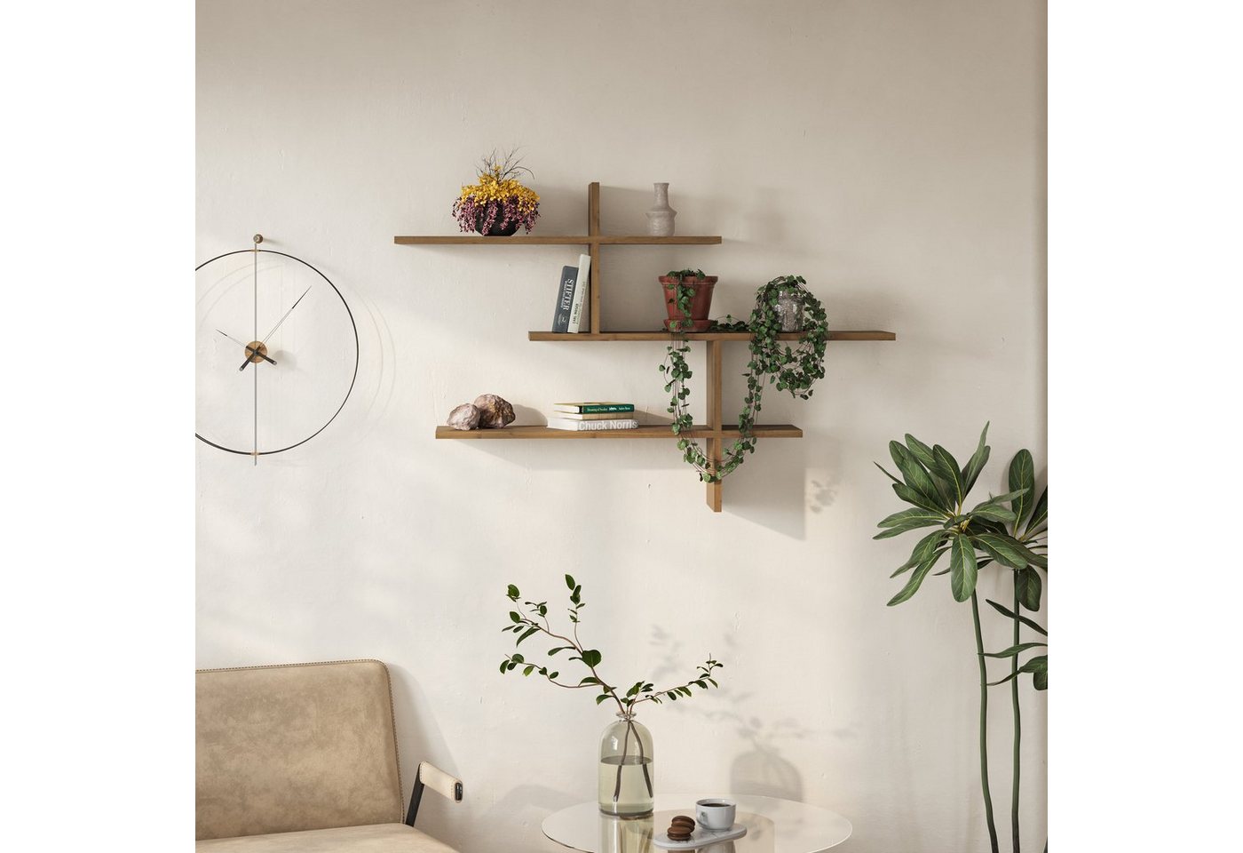 Decortie Wandregal Leo, Modernes Wandregal, Schwimmendes Regal, 22 x 123 x 80,5 cm Decortie Wandregal Leo, Modernes Wandregal, Schwimmendes Regal, 22 x 123 x 80,5 cm von Decortie