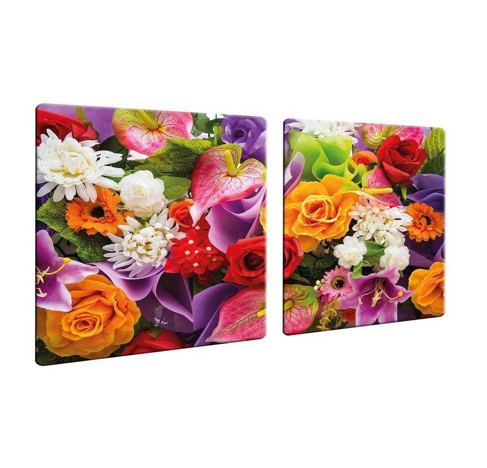 Decorwelt Herd-Abdeckplatte Ceranfeldabdeckung 80x52 2-teilig Blumen Natur von Decorwelt