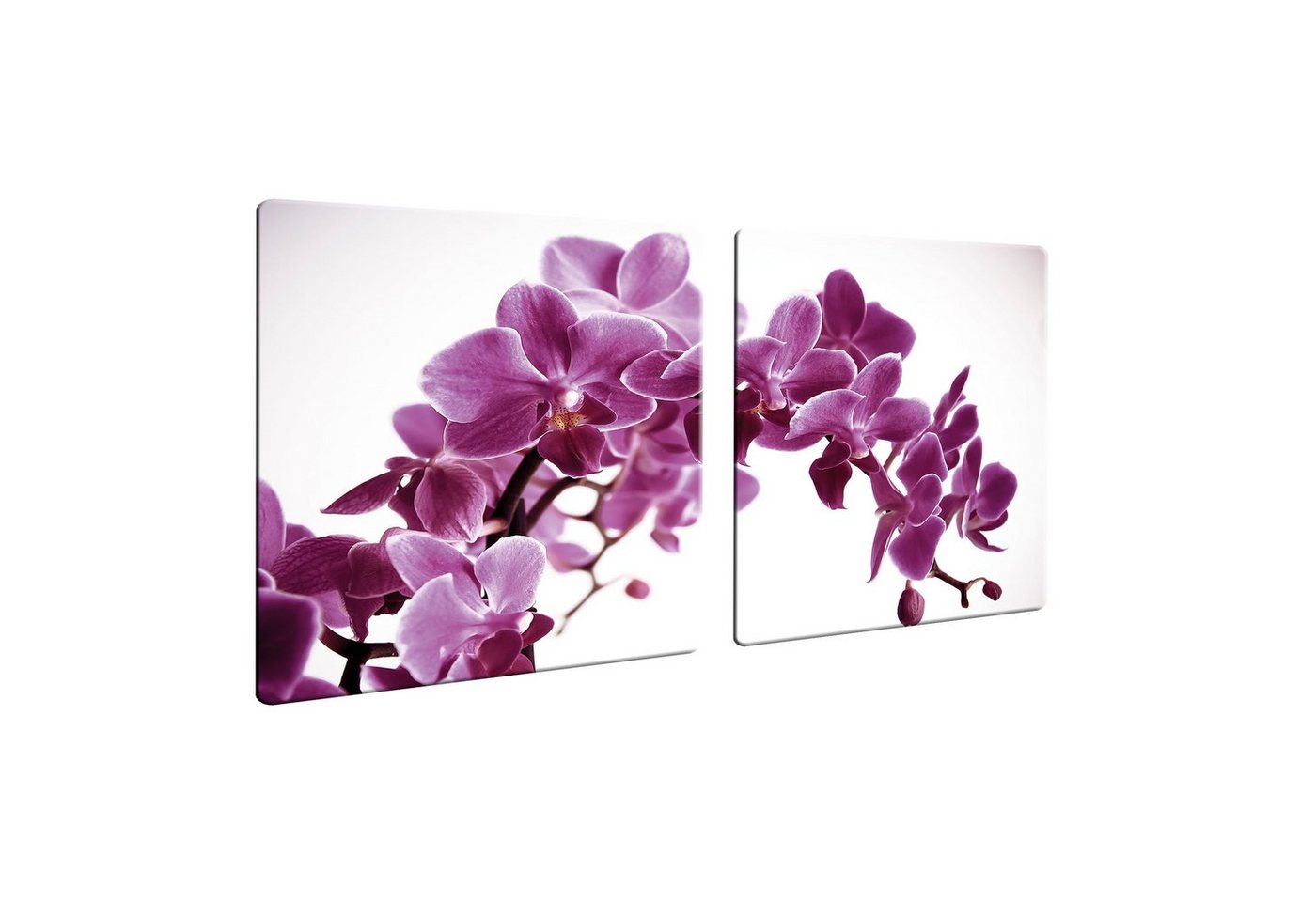 Decorwelt Herd-Abdeckplatte Ceranfeldabdeckung 80x52 2-teilig Orchidee Blumen von Decorwelt