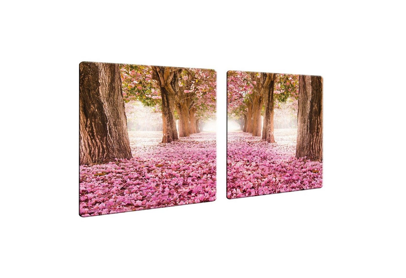 Decorwelt Herd-Abdeckplatte Ceranfeldabdeckung 80x52 2-teilig Pink Natur von Decorwelt