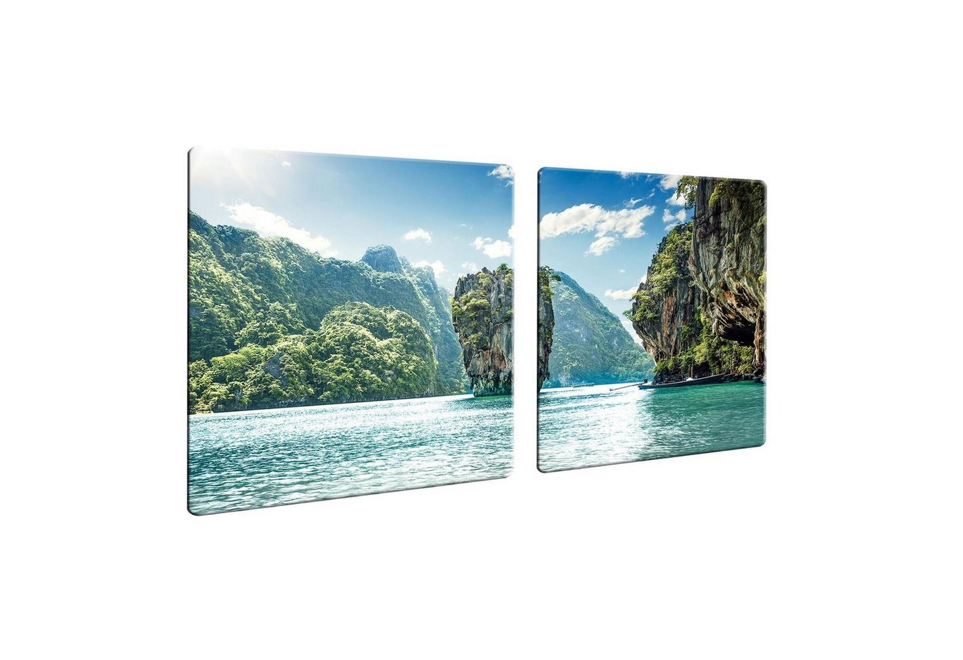 Decorwelt Herd-Abdeckplatte Ceranfeldabdeckung 80x52 2-teilig Thailand Natur von Decorwelt