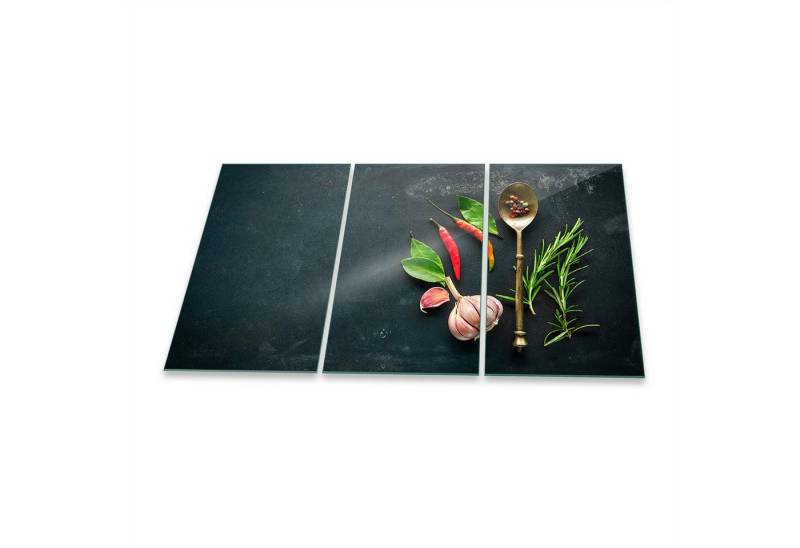 Decorwelt Herd-Abdeckplatte Herdabdeckplatte Abdeckung Ceranfeld Abdeckplatte Grau Schneidebrett, (3 Teilig, 3 tlg), für alle Herdarten excl. Gasherde von Decorwelt