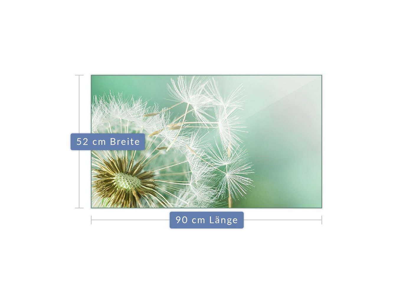 Decorwelt Herd-Abdeckplatte Herdabdeckplatte Abdeckung Ceranfeld Abdeckplatte Pusteblume Schneideb, (1 Teilig, 1 tlg), für alle Herdarten excl. Gasherde von Decorwelt