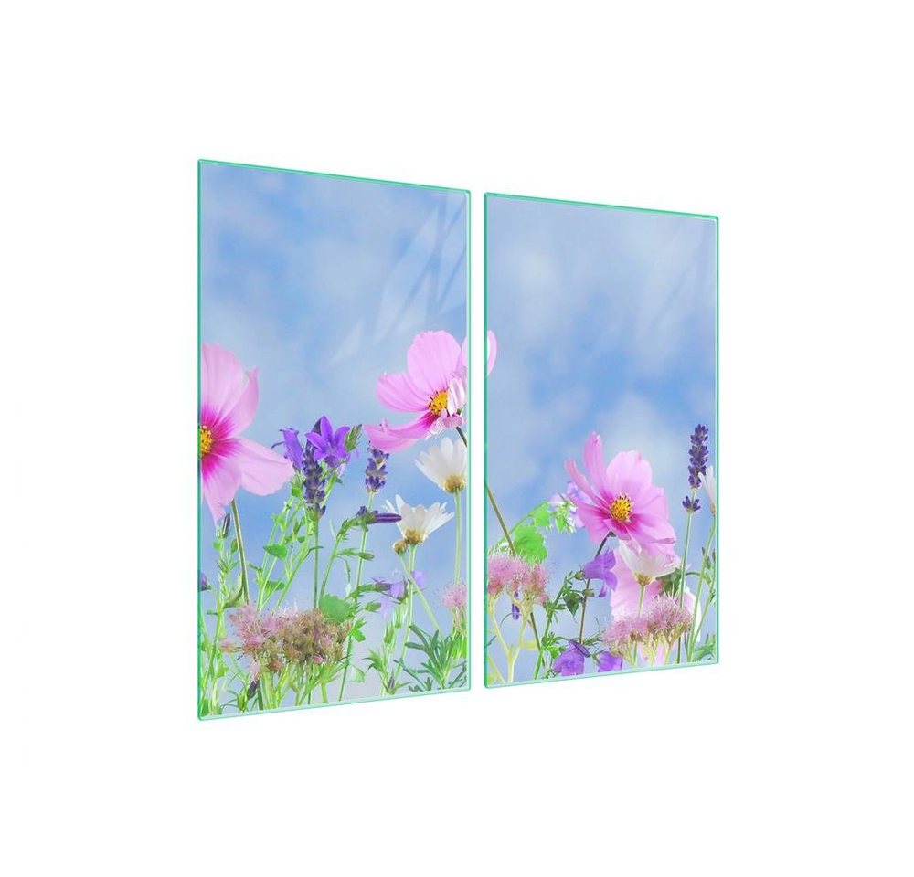Decorwelt Herd-Abdeckplatte Herdabdeckplatte Küche Abdeckung Abdeckplatte Schneidebrett Blumen, (2x30x52, 2 tlg), für alle Herdarten excl. Gasherde von Decorwelt