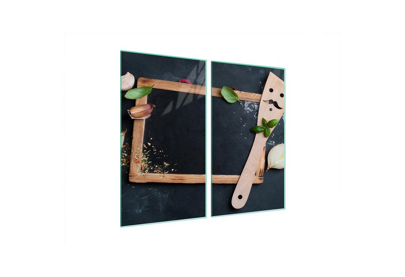 Decorwelt Herd-Abdeckplatte Herdabdeckplatte Ceranfeld Abdeckung Abdeckplatte Schneidebrett Holz, (2x30x52, 2 tlg), für alle Herdarten excl. Gasherde von Decorwelt