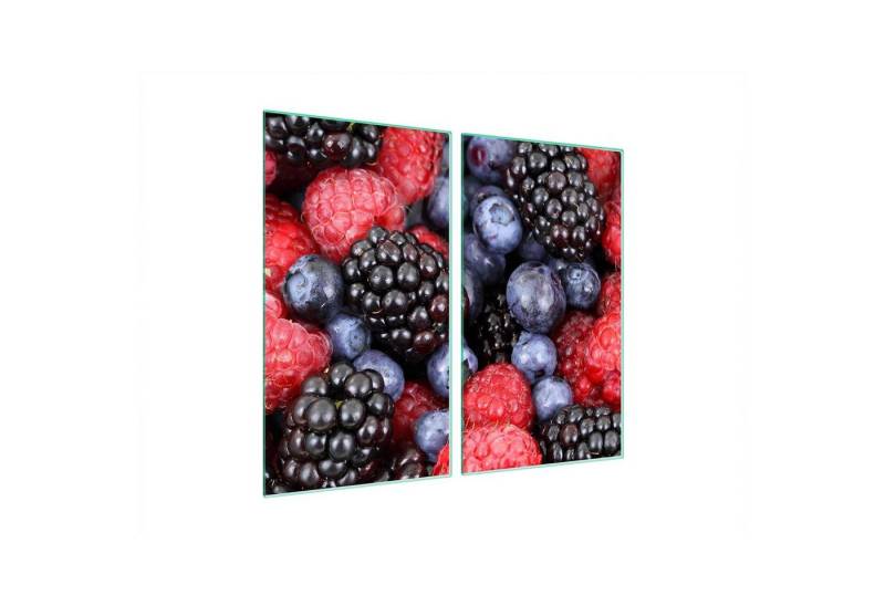 Decorwelt Herd-Abdeckplatte Herdabdeckplatte Küche Abdeckung Abdeckplatte Schneidebrett Obst Schwa, (2x30x52, 2 tlg), für alle Herdarten excl. Gasherde von Decorwelt