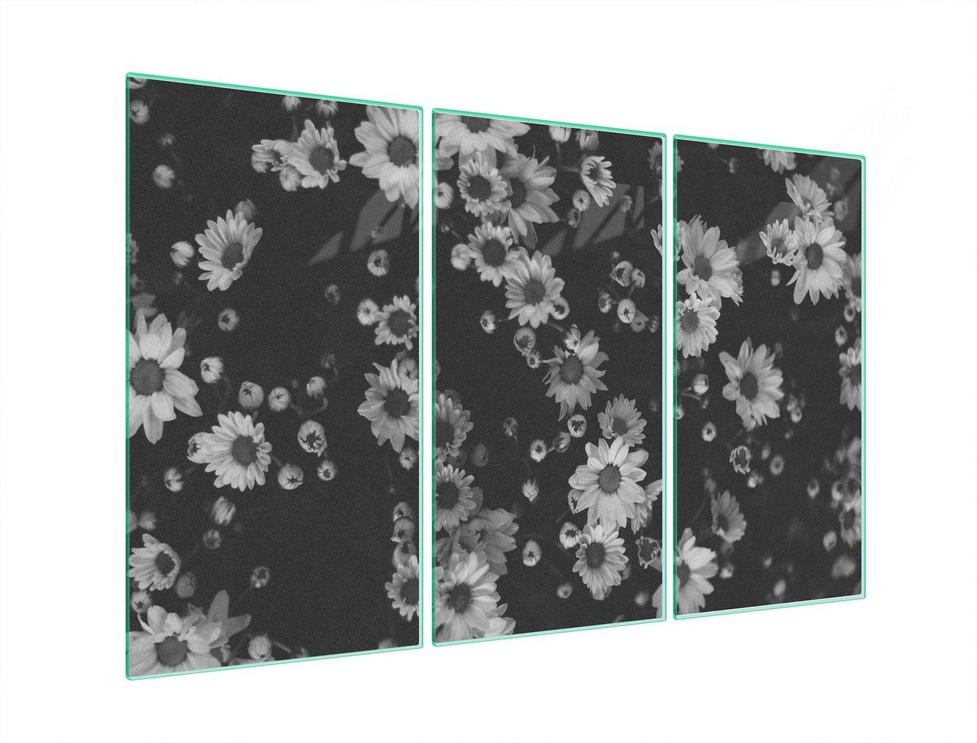 Decorwelt Herd-Abdeckplatte Herdabdeckplatte Küche Abdeckung Abdeckplatte Schneidebrett Blumen, (3x30x52, 3 tlg), für alle Herdarten excl. Gasherde von Decorwelt