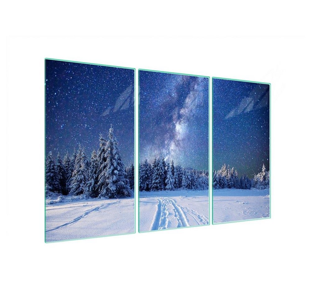 Decorwelt Herd-Abdeckplatte Herdabdeckplatte Ceranfeld Abdeckung Abdeckplatte Schneidebrett Winter, (3x30x52, 3 tlg), für alle Herdarten excl. Gasherde von Decorwelt