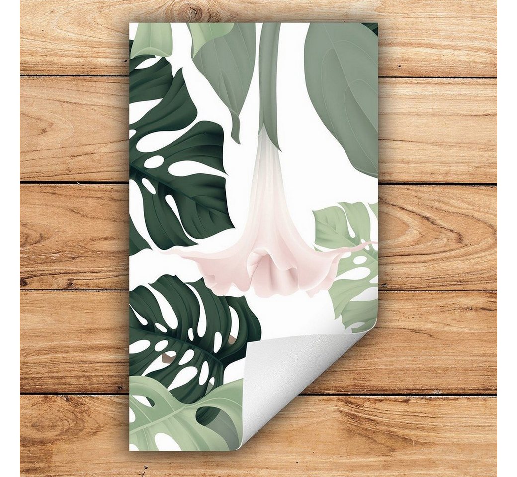 Decorwelt Herd-Abdeckplatte Herdabdeckplatte Kunststoff Aufrollbare Matte Küche Abstrakt Blumen, (30x52, 1 tlg), für alle Herdarten excl. Gasherde von Decorwelt